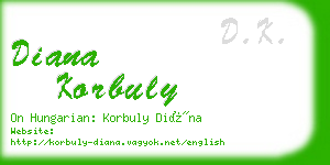 diana korbuly business card